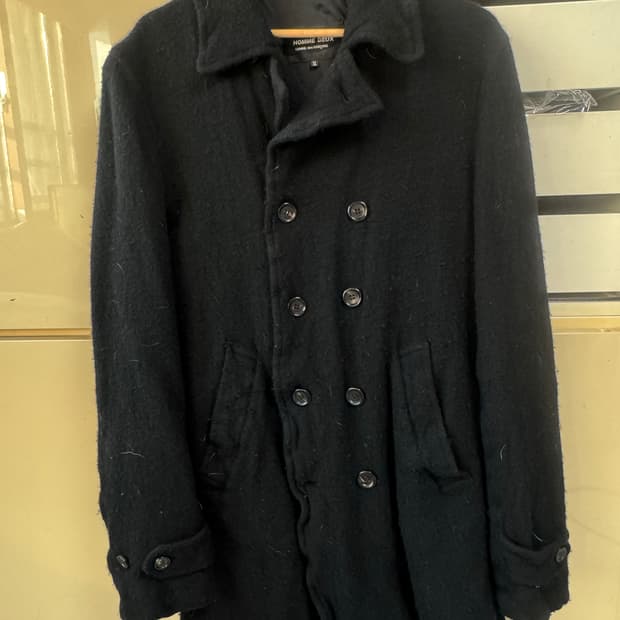 꼼데 옴듀 축융 피코트 22fw xl