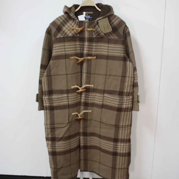 W-3384/폴로 정품 남성용 체크 떡볶이 더플 코트 S