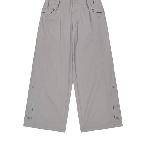 코이세이오 워시드 버튼 탭 팬츠 그레이 2