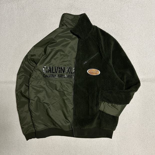 캘빈클라인 진 리버서블 쉐르파 재킷