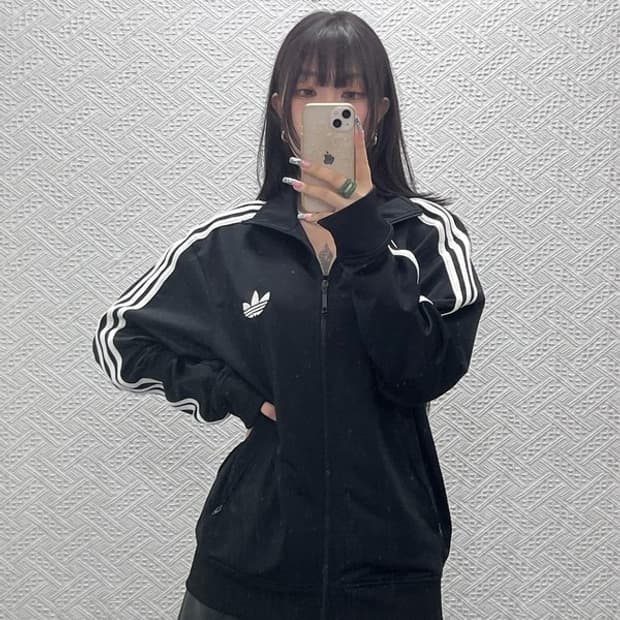 아디다스 빈티지 캐주얼 파이어버드 시그니처 져지 집업 110 C12824