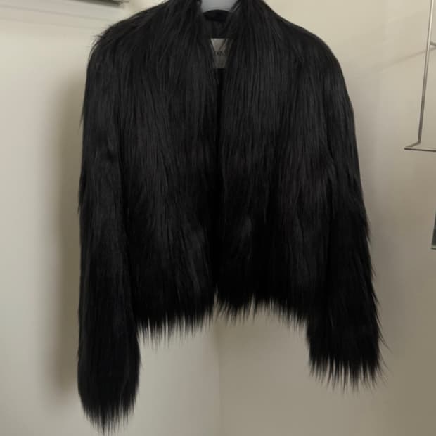 604 longhair fur jacket black 롱헤어 퍼자켓