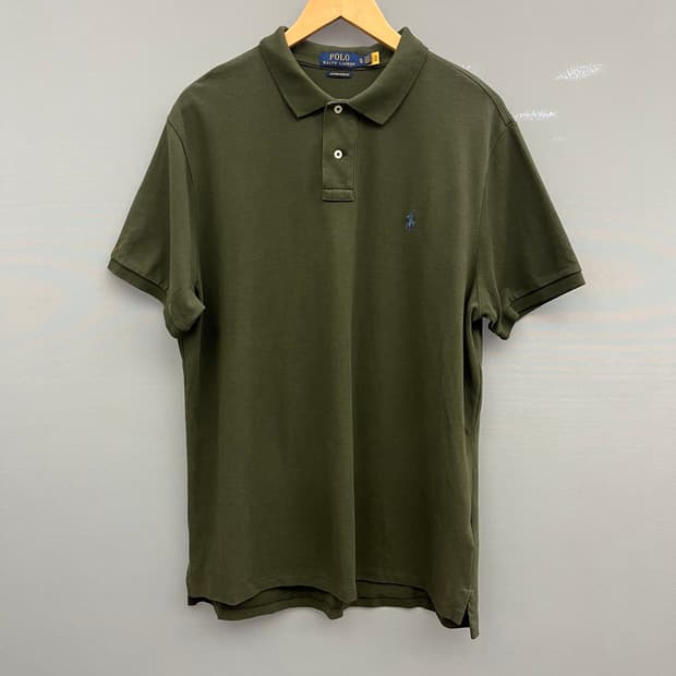 정품 폴로 랄프로렌 커스텀 슬림핏 카라티 카키 (XL)