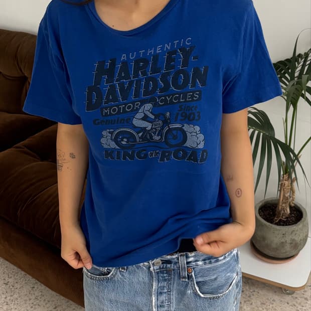 Harley-Davidson Hill City 백프린트 그래픽 반팔 티셔
