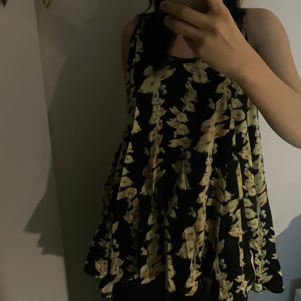 Vintage Rabbit pattern sleeveless