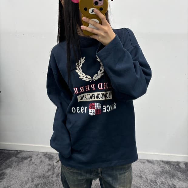 Fred perry 하프넥 긴팔티