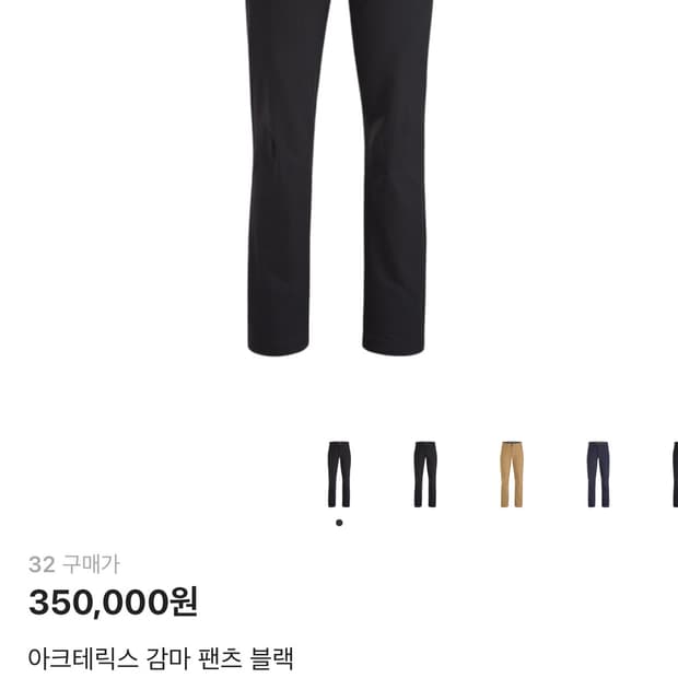 아크테릭스 감마 팬츠 블랙 32