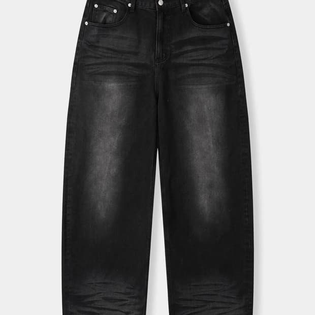 어널러코드 엠보워싱 데님팬츠[블랙]