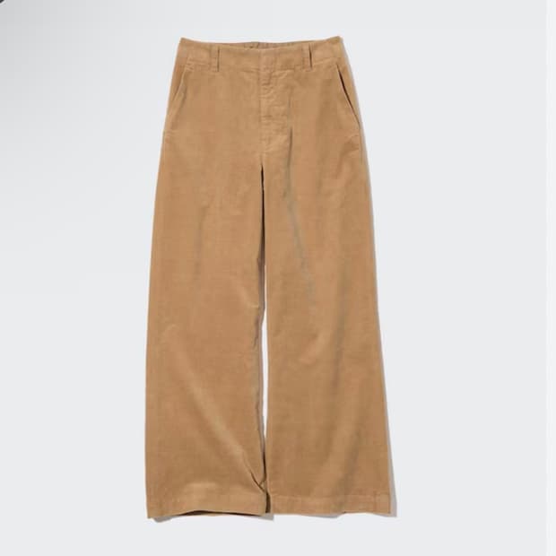 유니클로 코듀로이 와이드팬츠 s