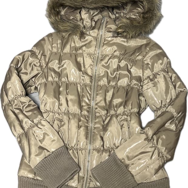 RUSH HOUR 빈티지 brown 퍼 패딩