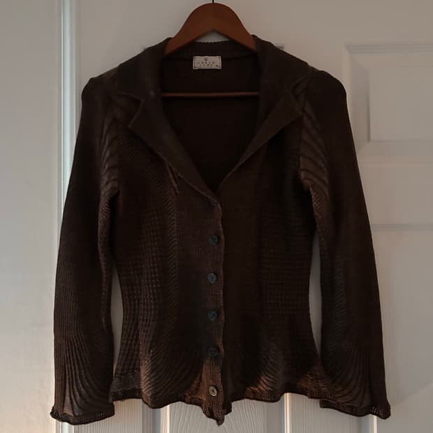 Japaness Vintage 브라운 니트 가디건 자켓 M