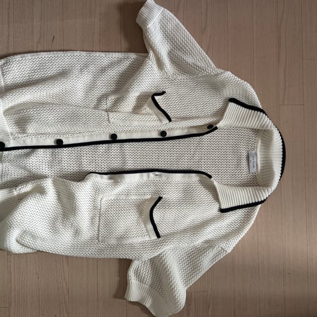 시스루 니트 반팔 셔츠 (남친룩)