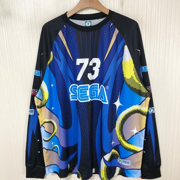 디스커스 에슬레틱XSEGA 소닉 더 헤지혹 메시롱 슬리브 블루 XL