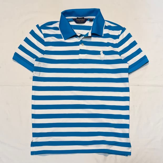 폴로 랄프로렌 빅포니 스트라이프 카라티 블루