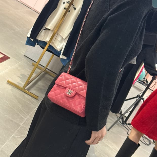 샤넬 핑크 캐비어 미니 쁘띠삭 (단품)