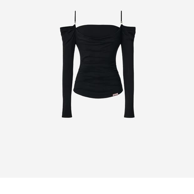 뉴얼린 Eve draping off-shoulder blouse