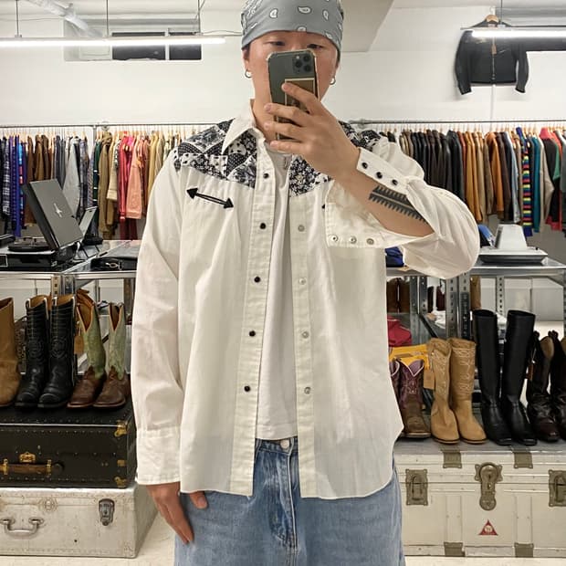 60s H BAR C western shirt 60년대 웨스턴 셔츠