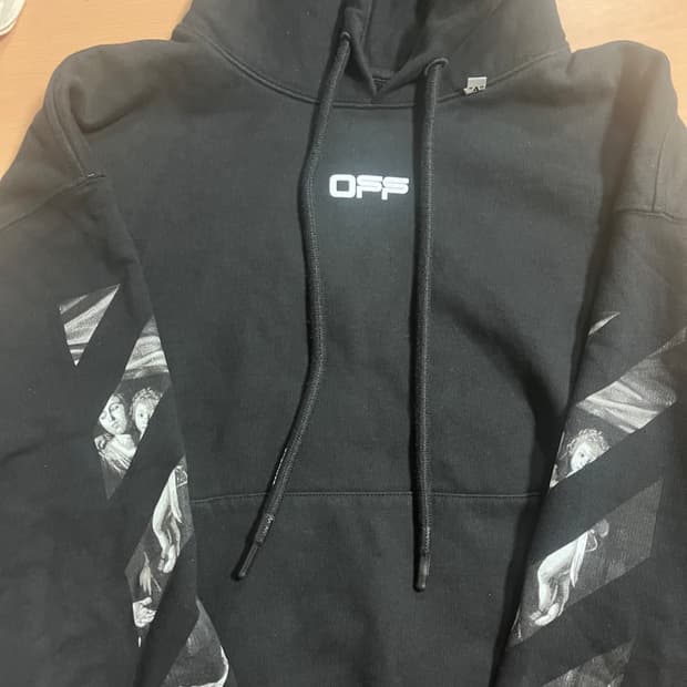 오프화이트 카라바조 후드티