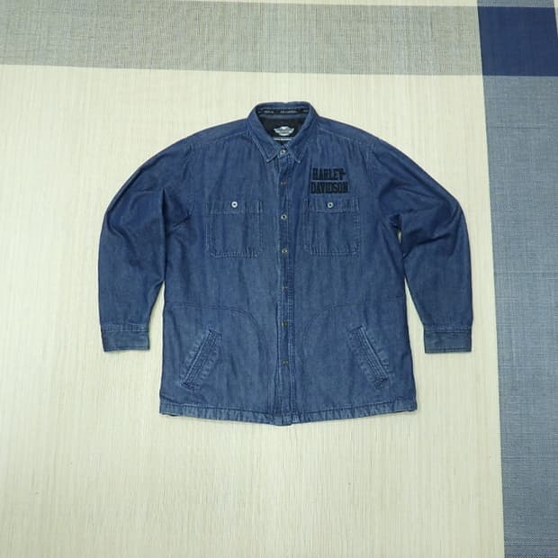 (3XL) 할리데이비슨 남성용 퀄팅안감 데님 자켓