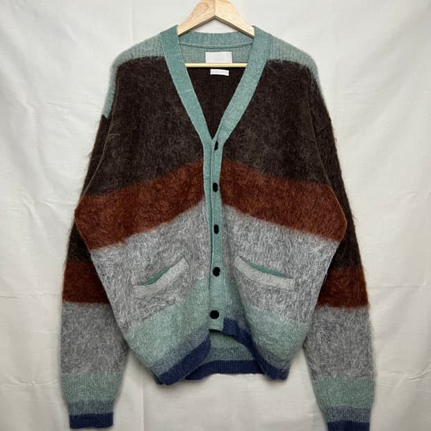 요크 YOKE 23FW 모헤어 보더 가디건