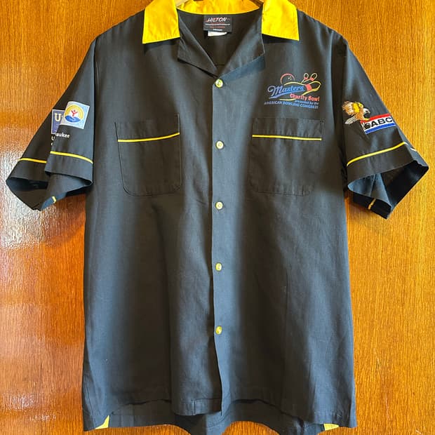 빈티지 힐튼 볼링셔츠 M