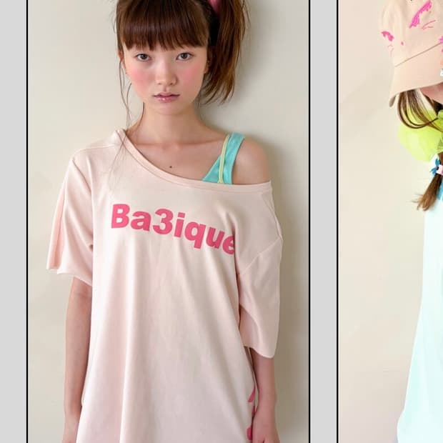 샵페어리 loose logo t-shirt peach
