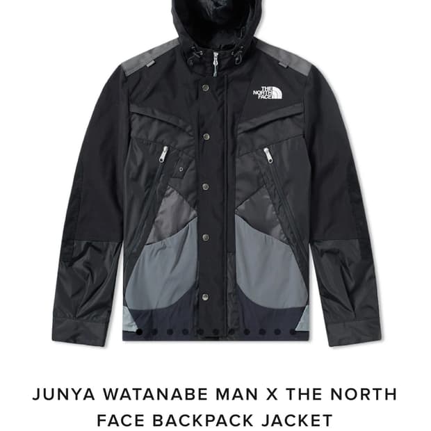 junya watanabe man x the north face backpack jacket black FW18 Tech Junya Watanabe x The North