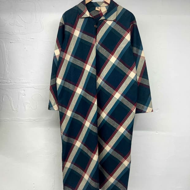 45rpm 헤링본 코튼 플란넬 원피스