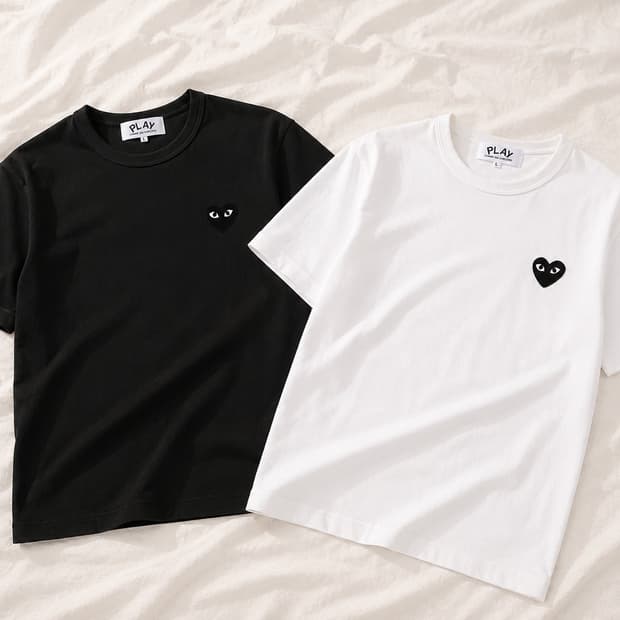 꼼데가르송 반팔티 블랙/화이트 새상품