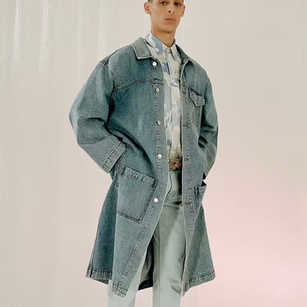 마틴로즈 19aw 롱 데님 코트
