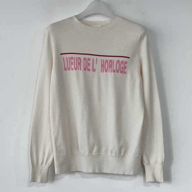 래트바이티 레터링 캐시미어 니트 탑