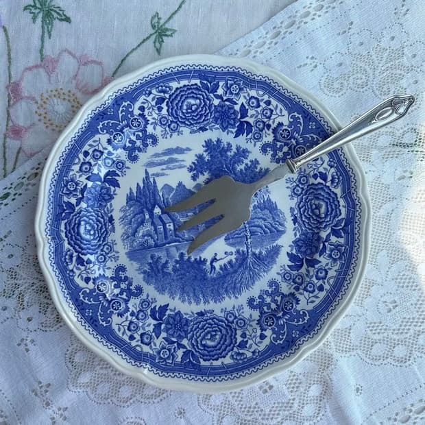 영국 앤틱 실버플레이트 브레드포크