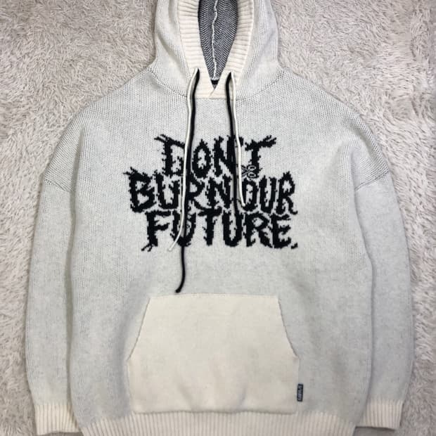 아조바이아조 니트 후드 티셔츠/#2525