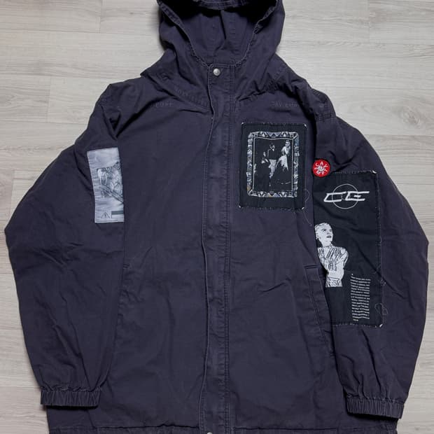 카브엠트 패치드 집 후드 자켓 블랙