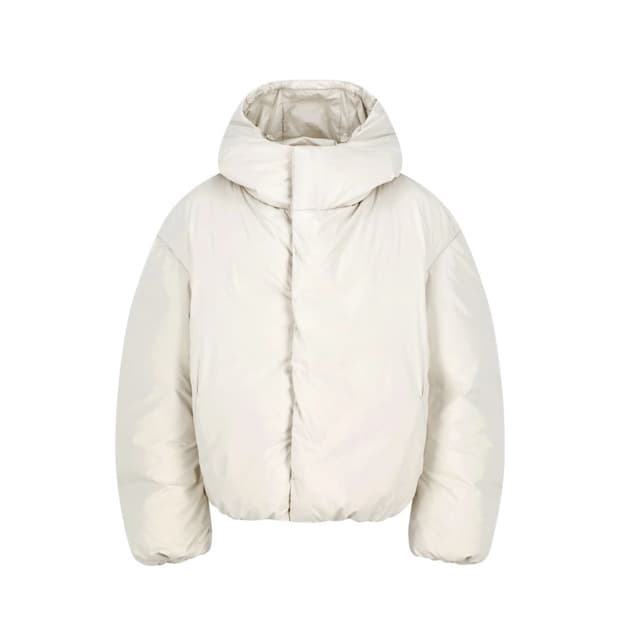 아모멘토 HOODED DOWN PUFFER ECRU Msize