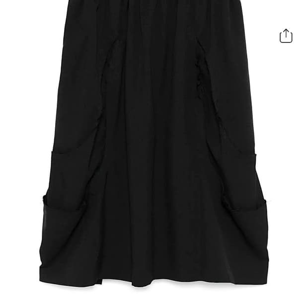 (네고가능) 꼼데가르송 블랙 23SS 컷아웃 스커트 (블랙 xs)