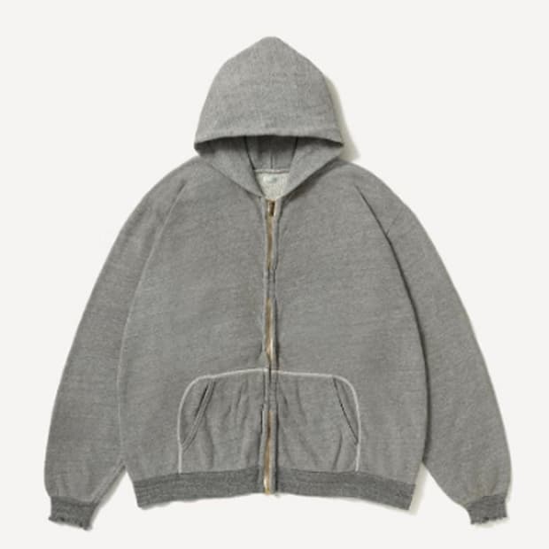 [3] 아프레쎄 26ss 빈티지 스웻 후드 집업 그레이