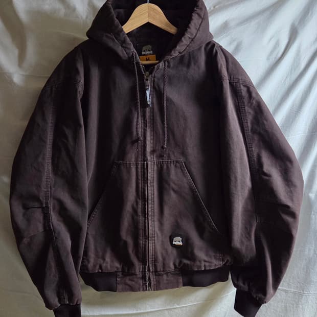 BERNE 베른 캔버스 워크 후드 자켓 M