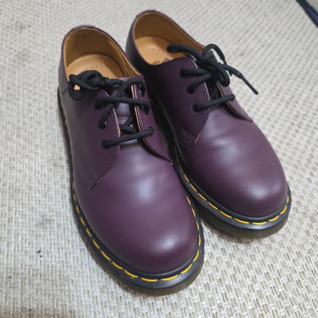 닥터마틴 3홀 1461 퍼플 보라색 UK4 230