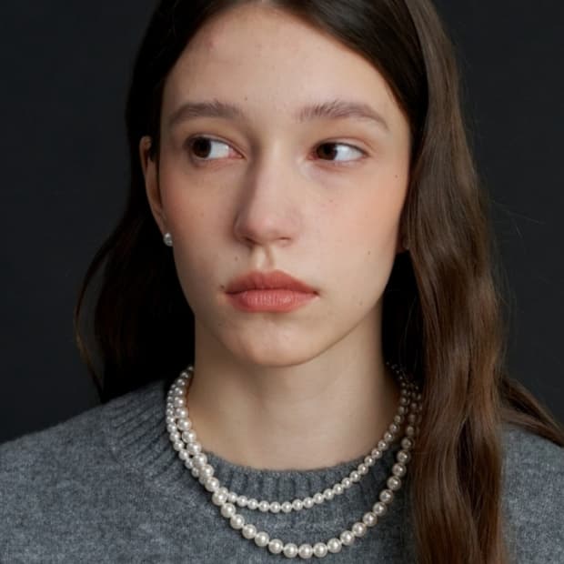 lovememonster 진주 목걸이 8mm