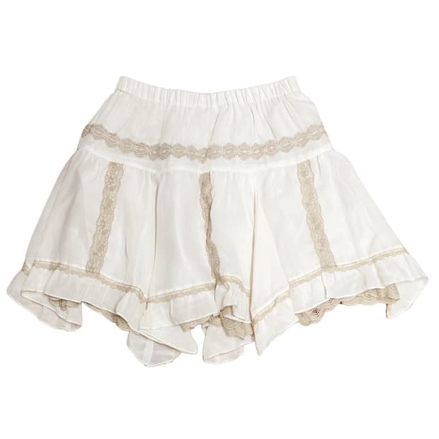 axes femme 화이트 레이스 스커트