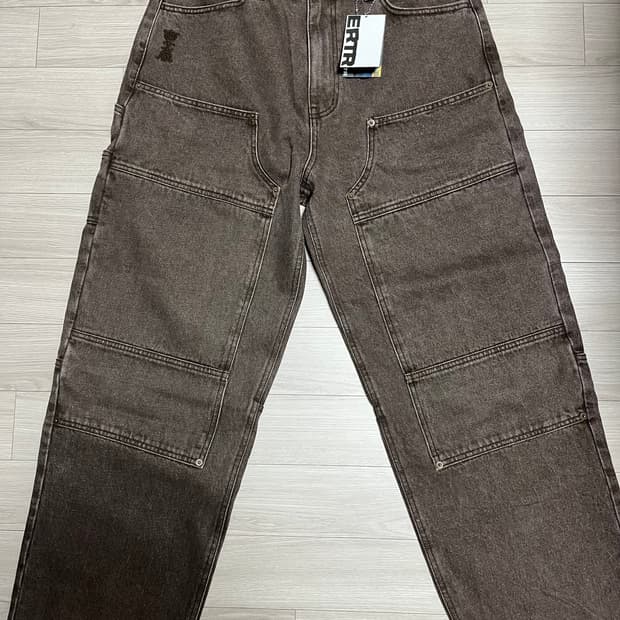 이알티알(ERTR) 더블니 팬츠 브라운