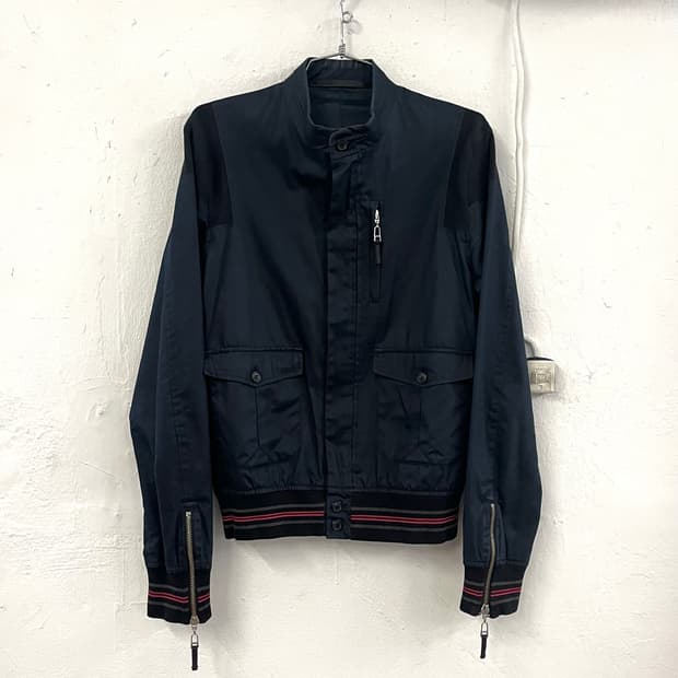 크리스 반 아쉐 2007 멀티 지퍼 코튼 블루종 자켓