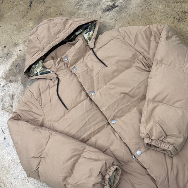[정품/M] 칼하트 후드 다운 패딩 카키 브라운 b19
