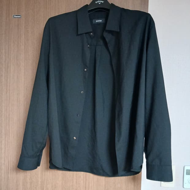 시스템옴므 남성 블랙 울 셔츠105 