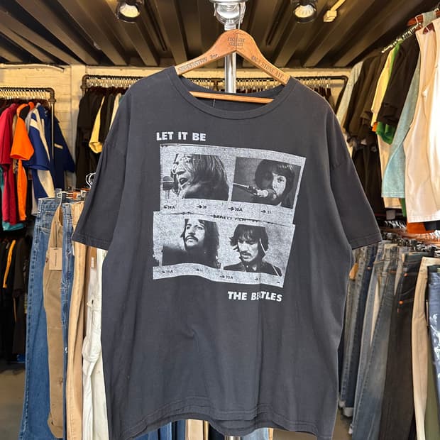 비틀즈 락밴드 프린팅 티셔츠