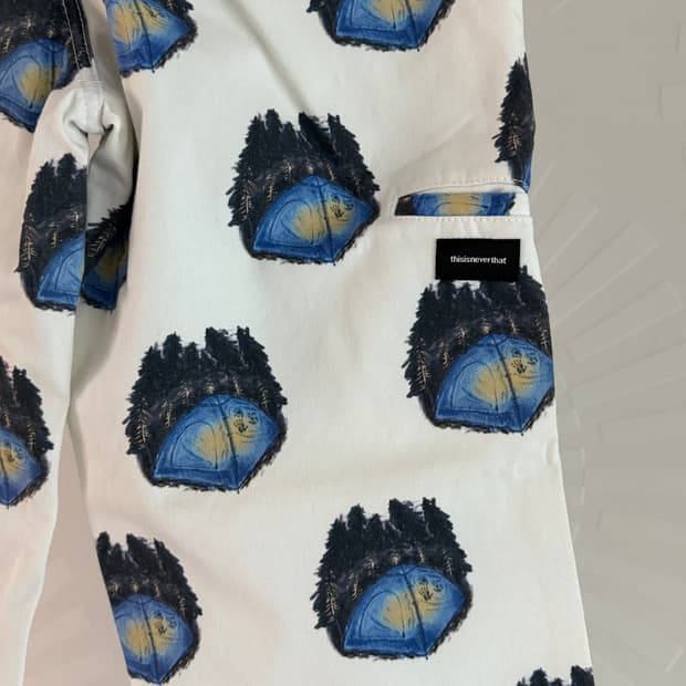 [M] 디스이즈네버댓 블루 티피 팬츠 화이트