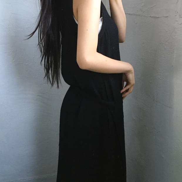 CDG 꼼데가르송 블랙 민소매 롱 원피스