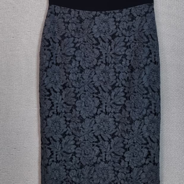 38사이즈) MSGM 그레이 레이스 스커트