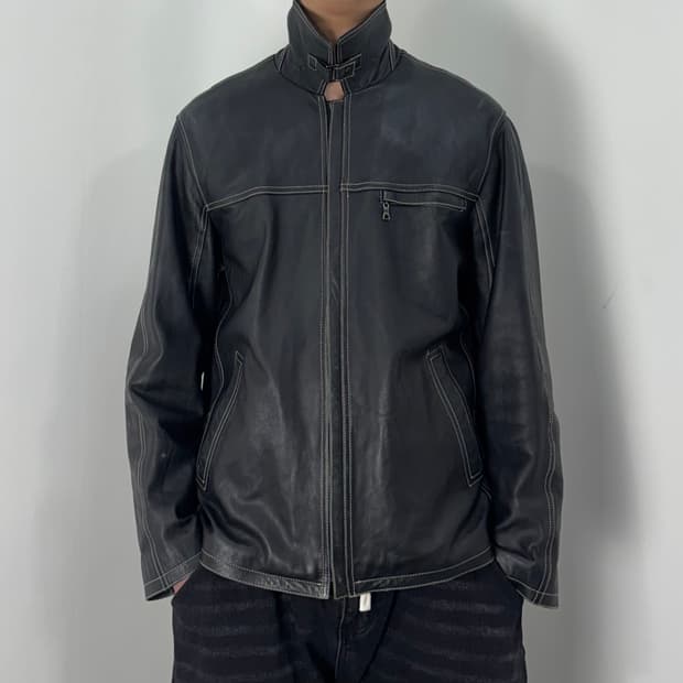 Vtg Sheep Skin Leather Jacket